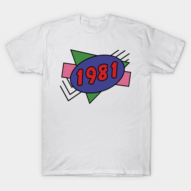 Year 1981 Retro 80s Graphic T-Shirt by ellenhenryart
